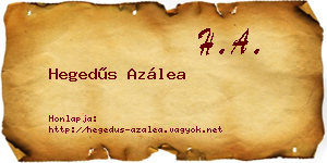 Hegedűs Azálea névjegykártya